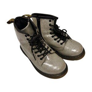 GUC | Dr. Martens | Girls 1460 | Silver Glitter | Lace up Boots | 10c
